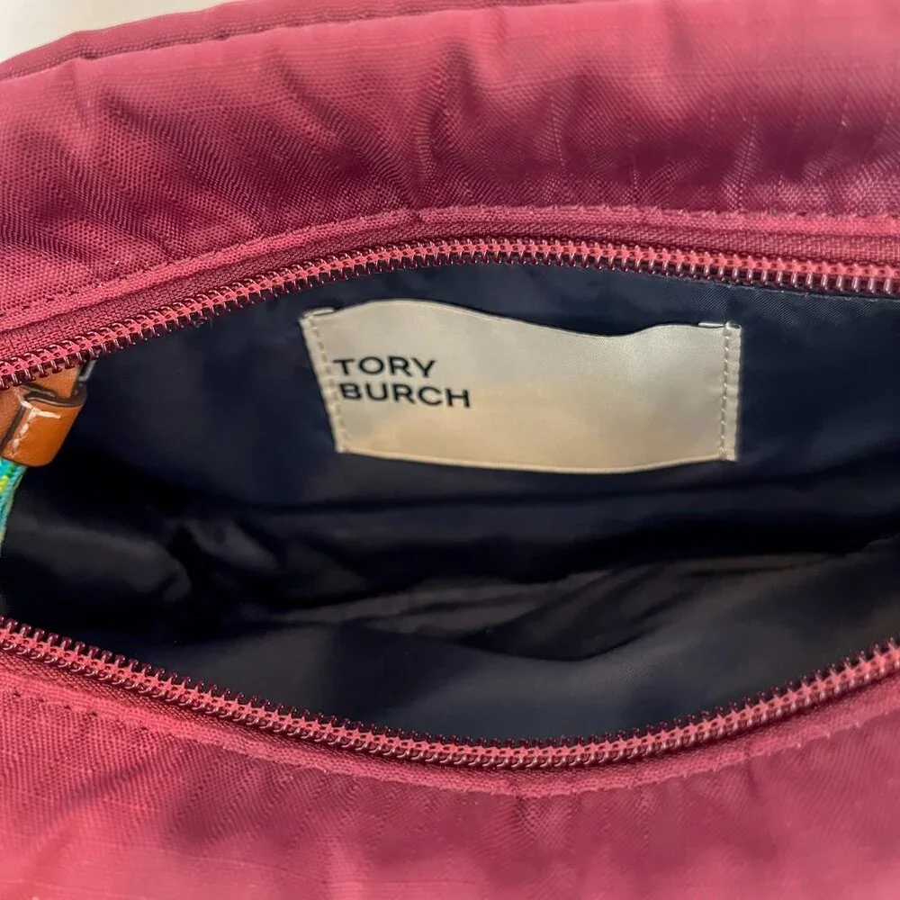 Tory Burch Ripstop Crossbody In Winetasting - Picture 6 of 7